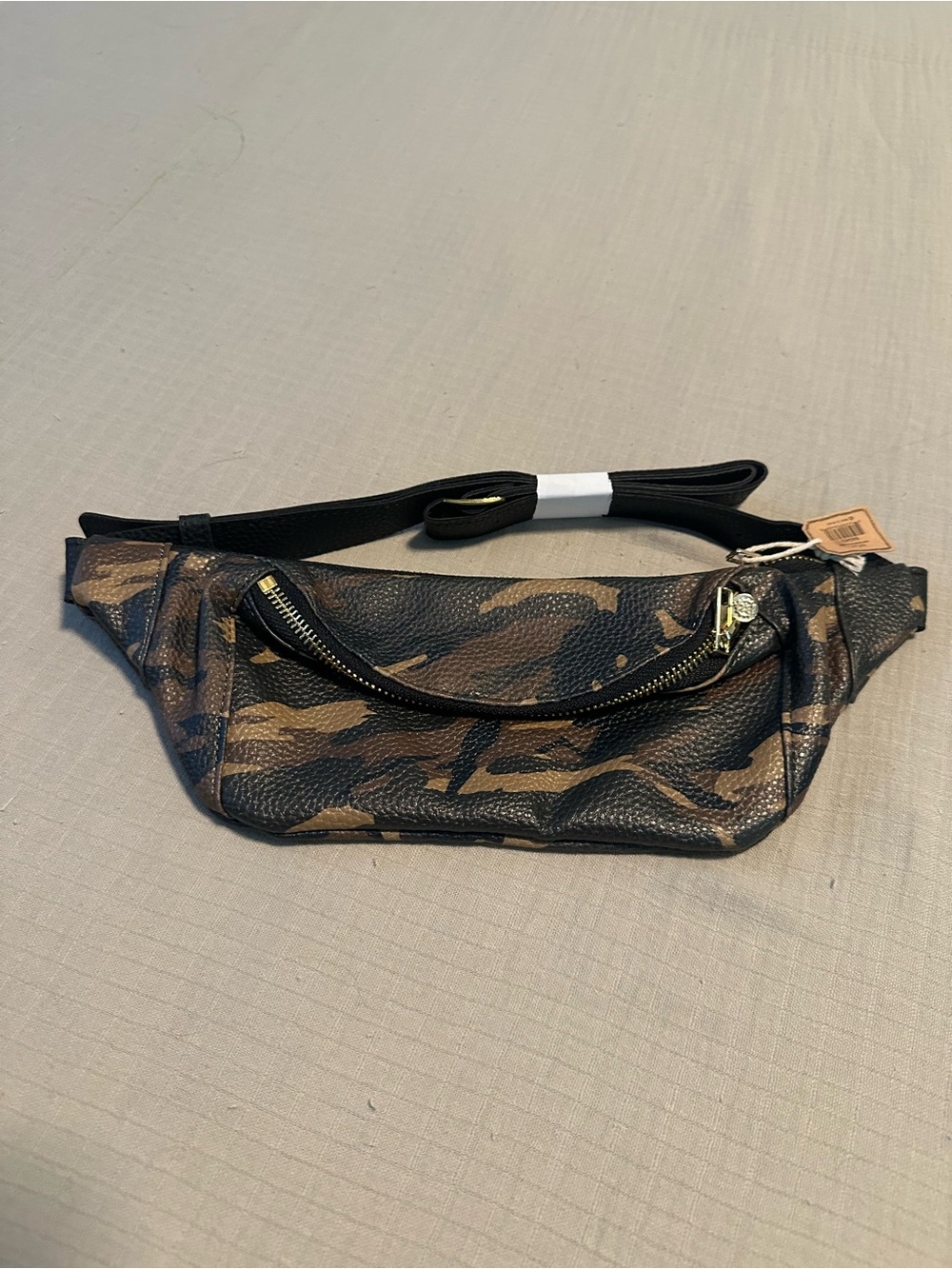 NATURAL LIFE Brown and Black Camo Fanny Pack NWT